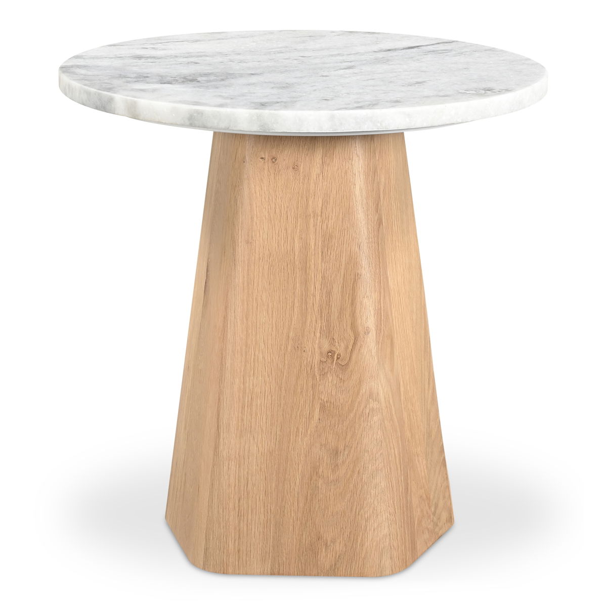 Evelyn Accent Table Ashen Grey Matrix Marble, Side & End Table by Moe's Home, 20" width x 20" height x 20" depth View 1