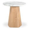 Evelyn Accent Table Ashen Grey Matrix Marble, Side & End Table by Moe's Home, 20" width x 20" height x 20" depth thumbnail 1
