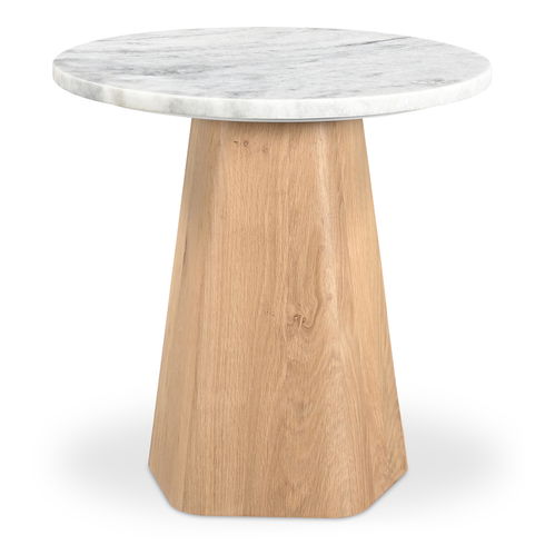 Evelyn Accent Table Ashen Grey Matrix Marble