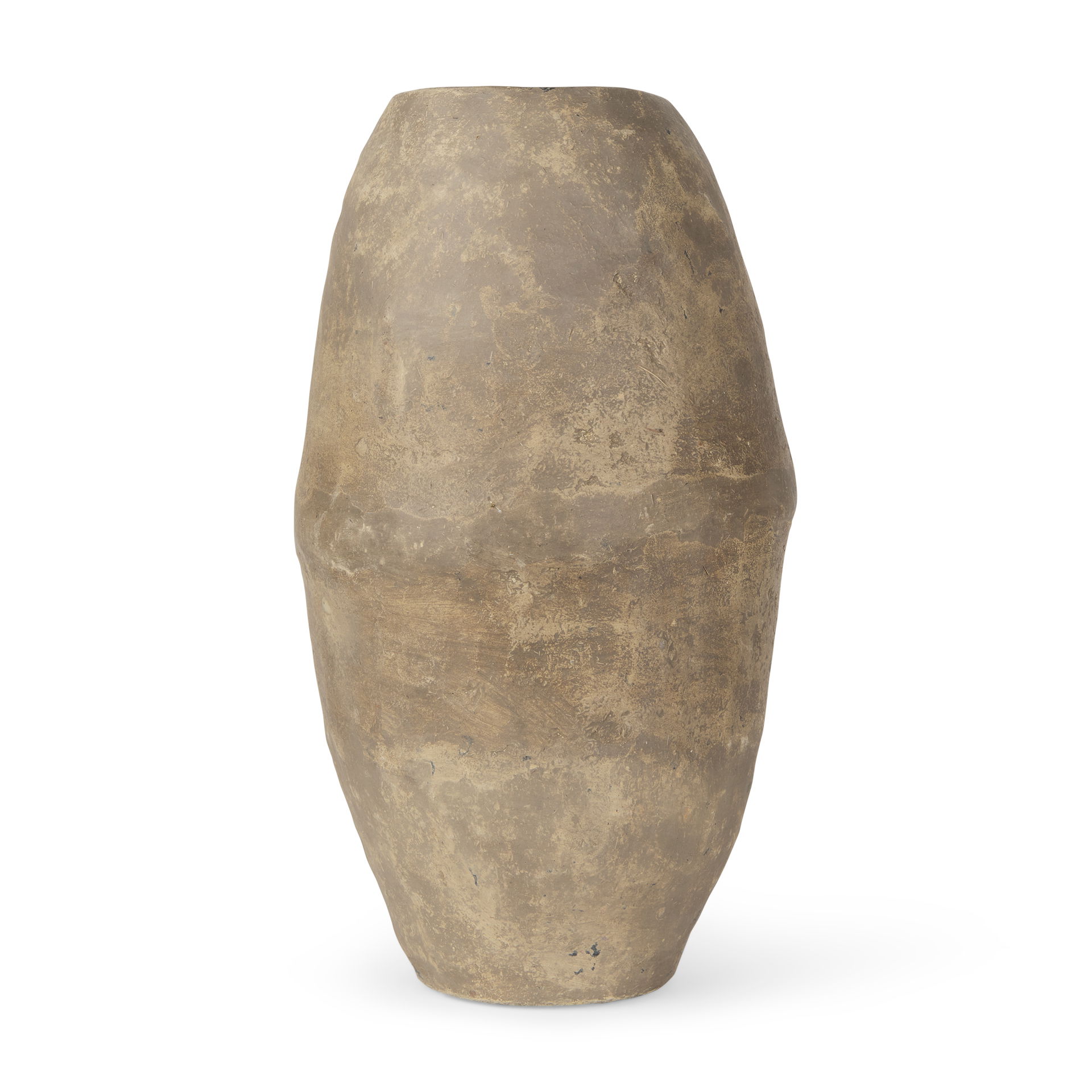 Rundal Large Gray Paper Mache Vase, by Mercana, 12" length x 12" width x 18" height View 1