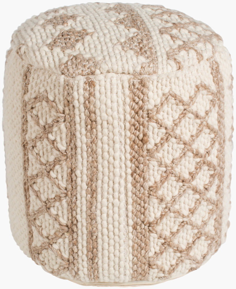 Gobi Pouf, Ottoman by Surya, 16" width x 16" height