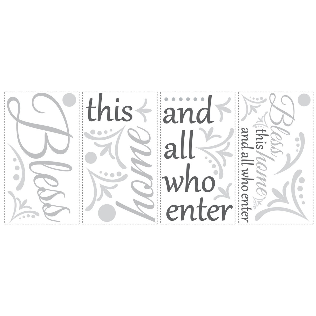 Bless This Home Wall Decals, by York Wall, 1'6" length x 10" width x 1.5" depth