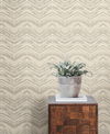 Petite Watercolor Chevron Cream Wallpaper thumbnail 1