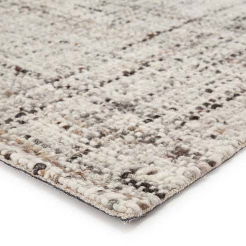 Coltrane Handmade Solid Gray/ Ivory Area Rug (5