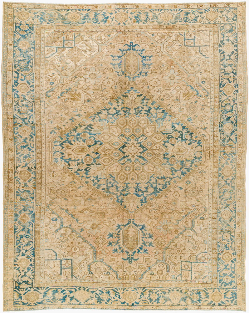 Antique One of a Kind Handmade Rug, by Surya, 11'8" length x 9'4" width