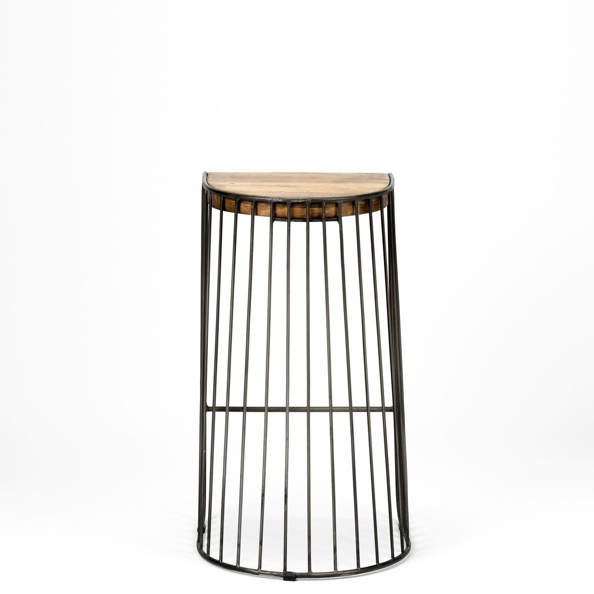Seagram Backless 30.5in Seat Bar Stool | Brown Wood with Black Metal, Counter & Bar Stool by Mercana, 20" length x 18" width x 30.5" height View 5