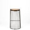 Seagram Backless 30.5in Seat Bar Stool | Brown Wood with Black Metal, Counter & Bar Stool by Mercana, 20" length x 18" width x 30.5" height thumbnail 5
