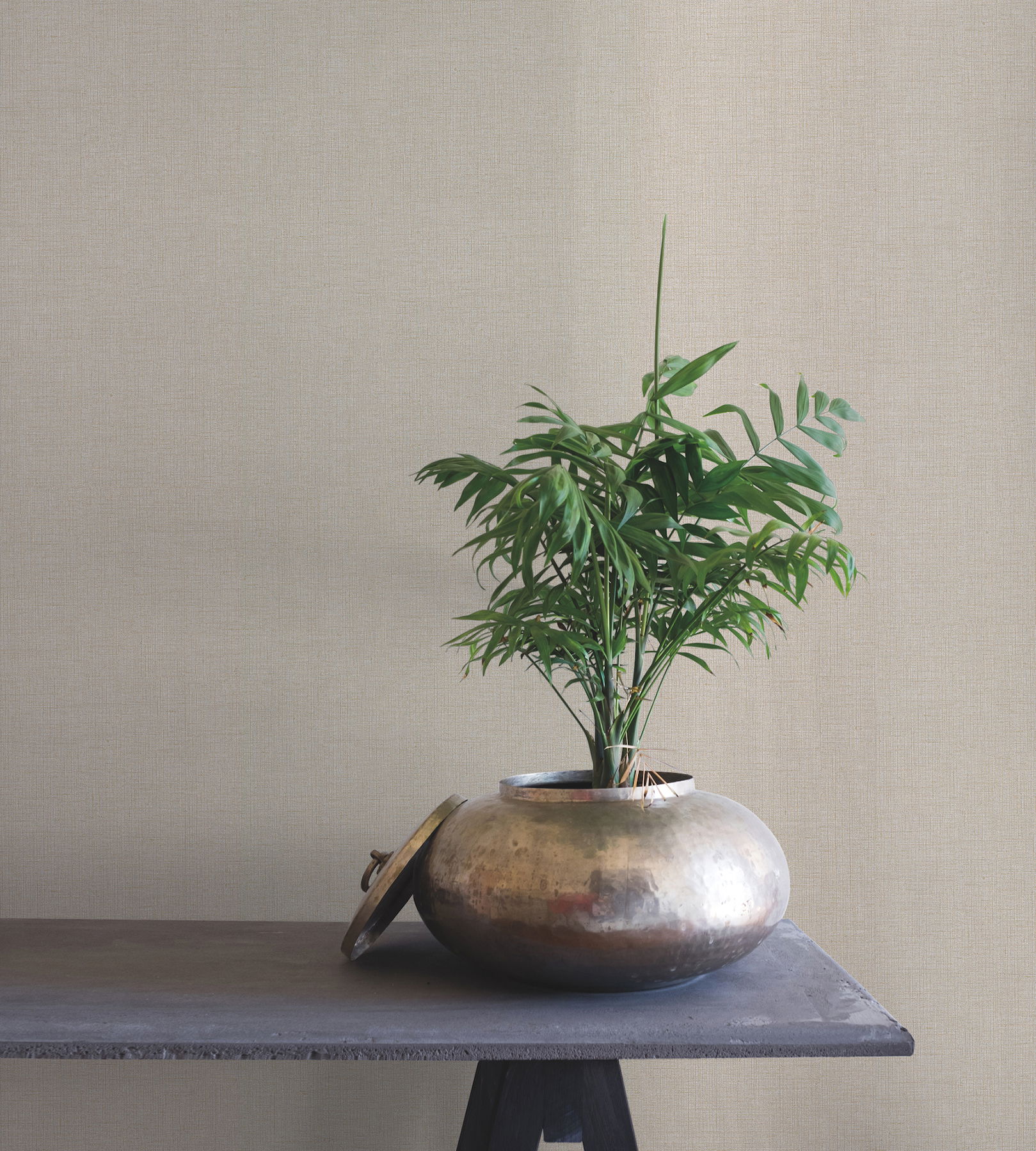 Rugged Linen Powder Sand Wallpaper, by York Wall, 27' length x 2'3" width x 0.02" depth View 3