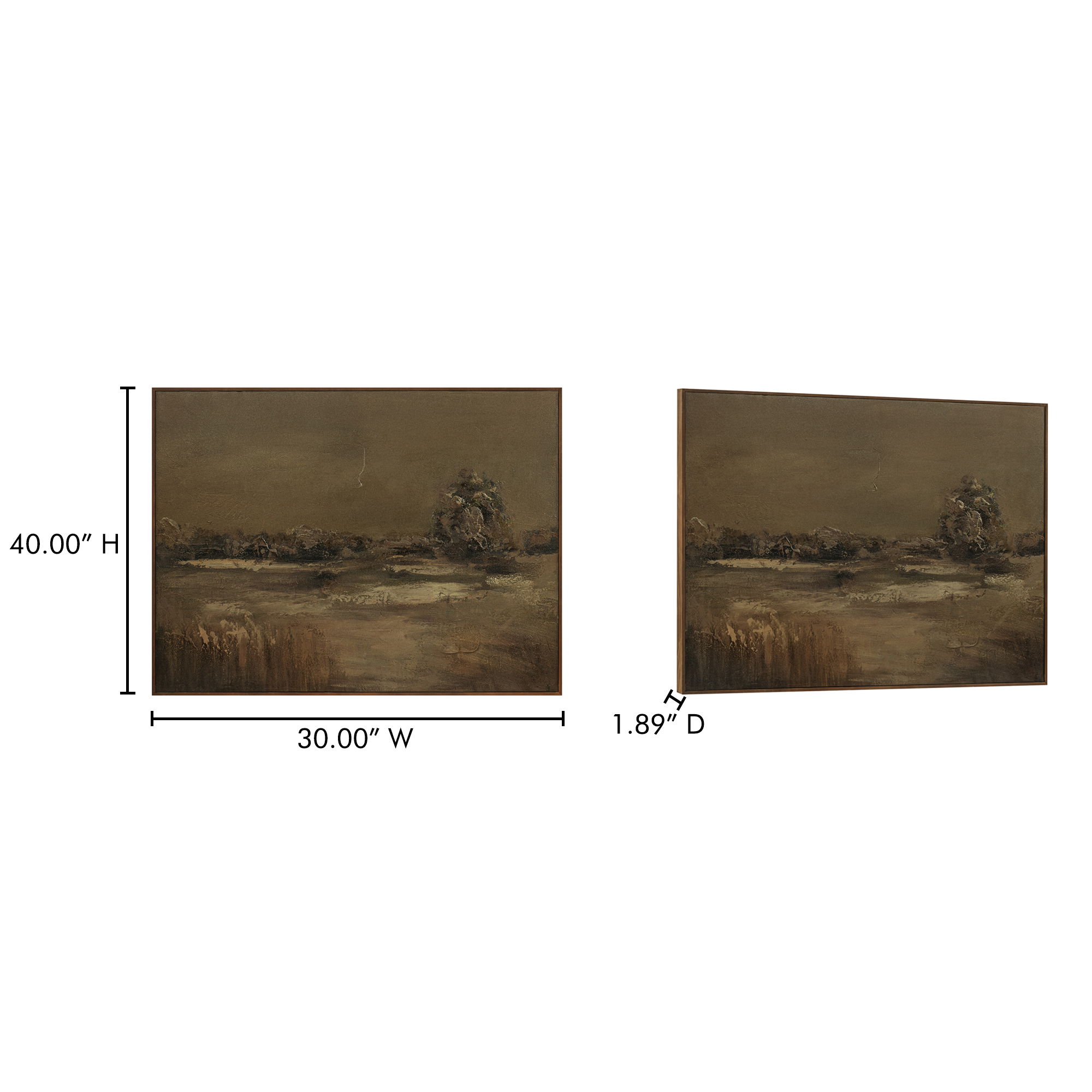 Ode Framed Painting, by Moe's Home, 30" width x 40" height x 1.89" depth View 8