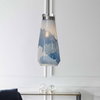 Windswept Blue & White 1 Light Mini Pendant, Mini Light Pendant by Uttermost, 8.25" width x 18" height x 8.25" diameter x 8.25" depth thumbnail 2