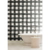 Watercolor Check Black & White Wallpaper, by York Wall, 33' length x 1'8.5" width x 0.02" depth thumbnail 5