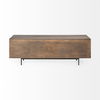 Grace I Two-Toned Brown Solid Wood TV Stand Media Console with Slated Doors, TV up to 82', by Mercana, 72" length x 20.5" width x 24.25" height thumbnail 6