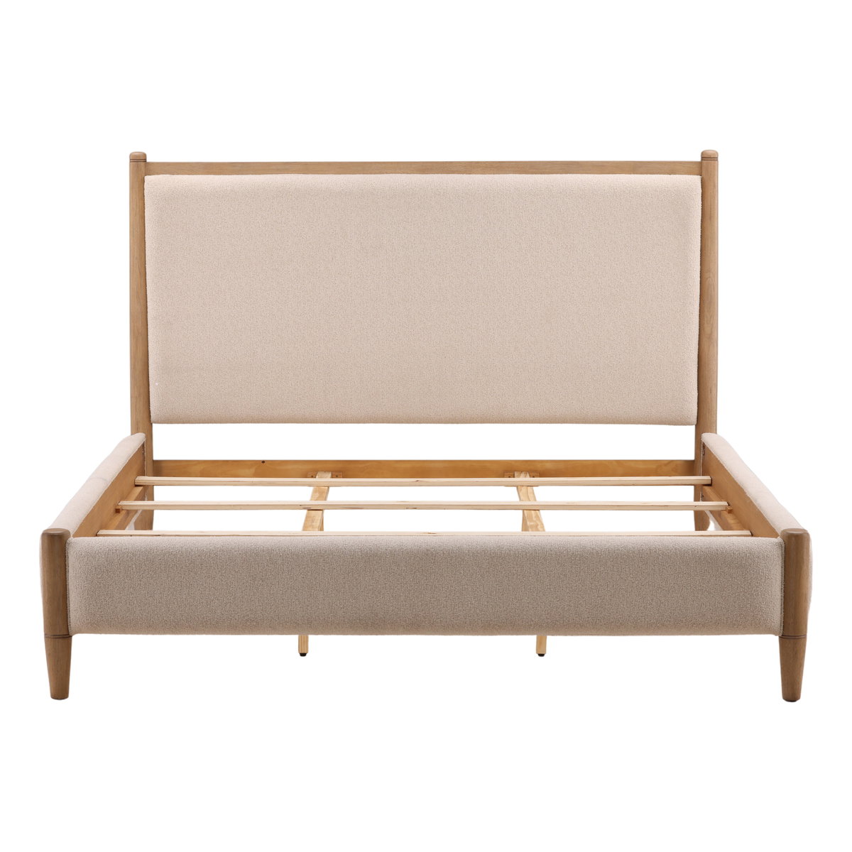 Nexis Bed King Cream, by Dovetail, 82.91" width x 56.1" height x 89.76" depth View 2