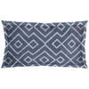 Boswell III 14 x 26 Blue Diamond Patterned Pillow Cover, Decorative Pillow by Mercana, 14.17" length x 26" width x 0.2" height thumbnail
