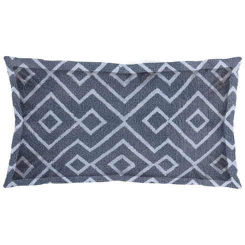 Boswell III 14 x 26 Blue Diamond Patterned Pillow Cover
