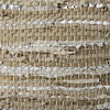 Aadhya  Taupe/Silver Leather and Cotton Pouf thumbnail 7
