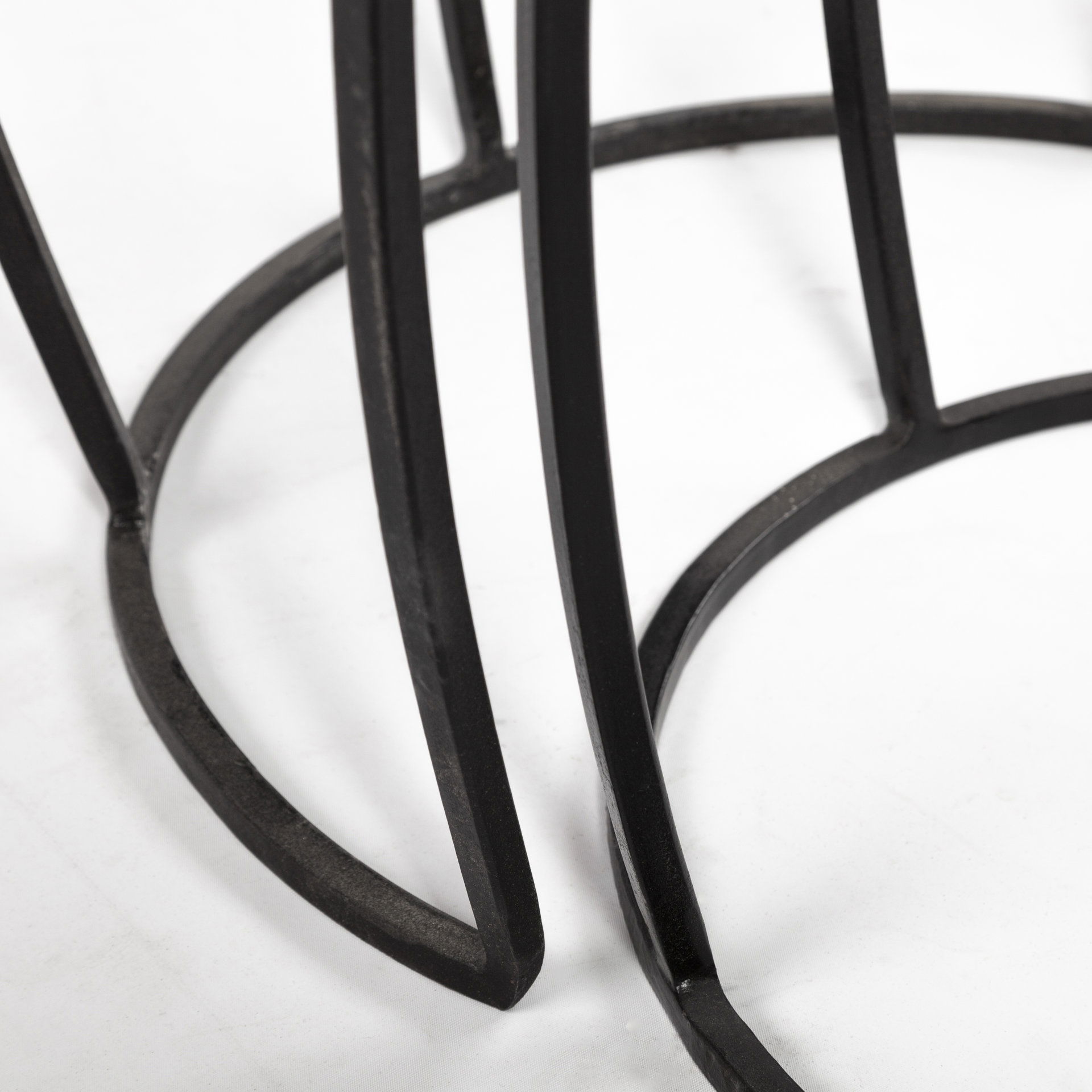 Clapp III (Set of 2) 20L x 20W Brown Round Wood Top with Black Metal Frame Nesting Accent Tables large image 