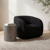 Faye Accent Chair Black Boucle, by Moe's Home, 37" width x 29.25" height x 33" depth thumbnail 6