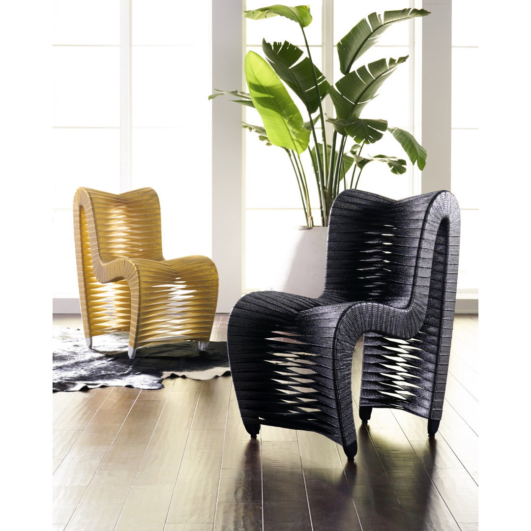 Seat Belt Cotton Upholstered Side Chair, Dining Chair by Phillips, 20" width x 33" height x 26" depth View 4