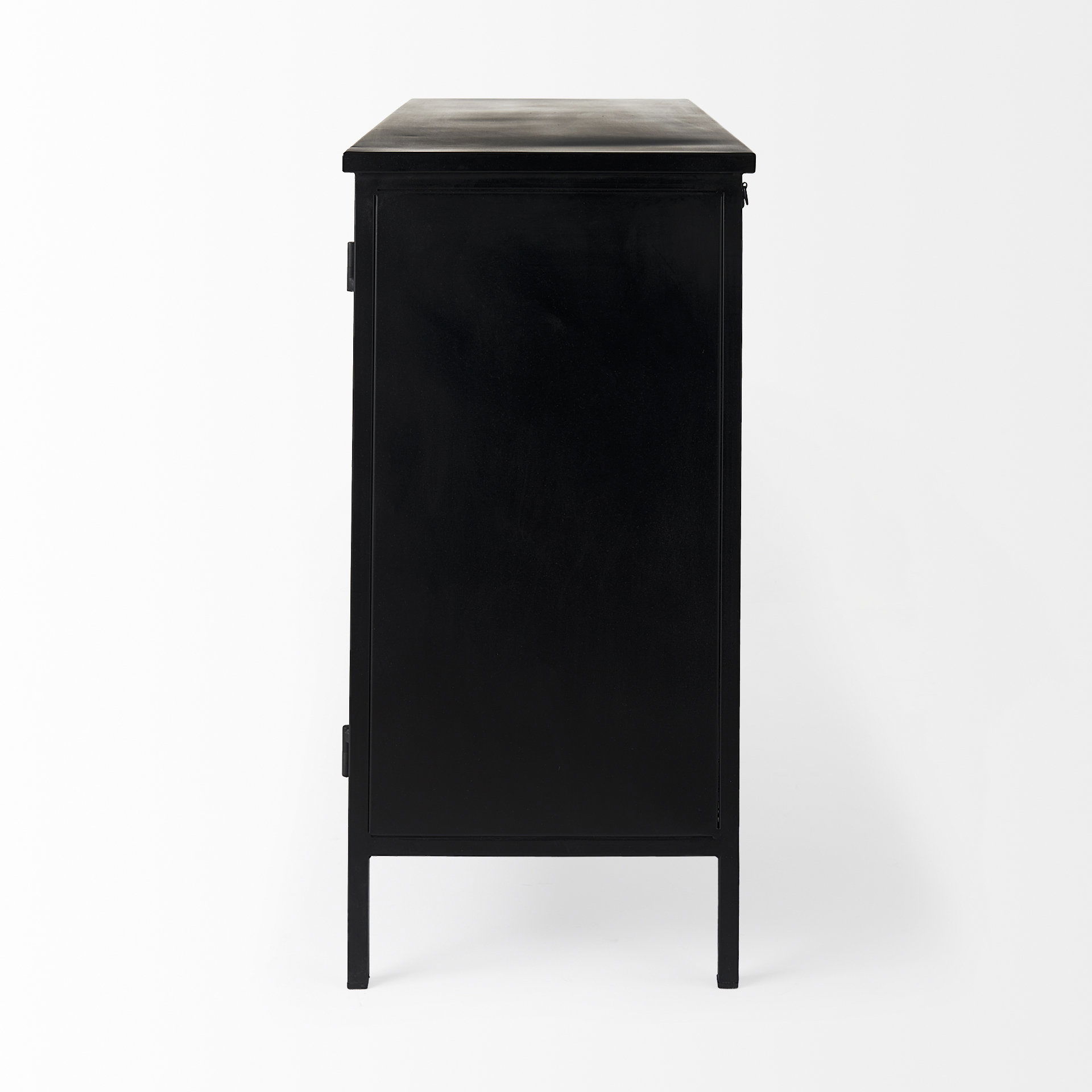 Aurelia Two Door Glass Cabinet, Cabinets & Chest by Mercana, 40.5" length x 16" width x 33" height View 7
