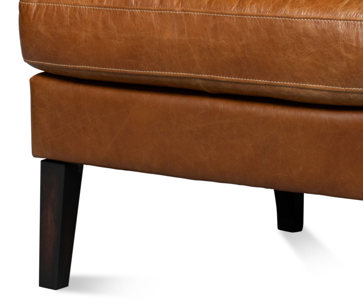 Elite Wing Lounge Chair  Cuba Brown, by Sarreid, 3' length x 2'4" width x 3'4" height View 7