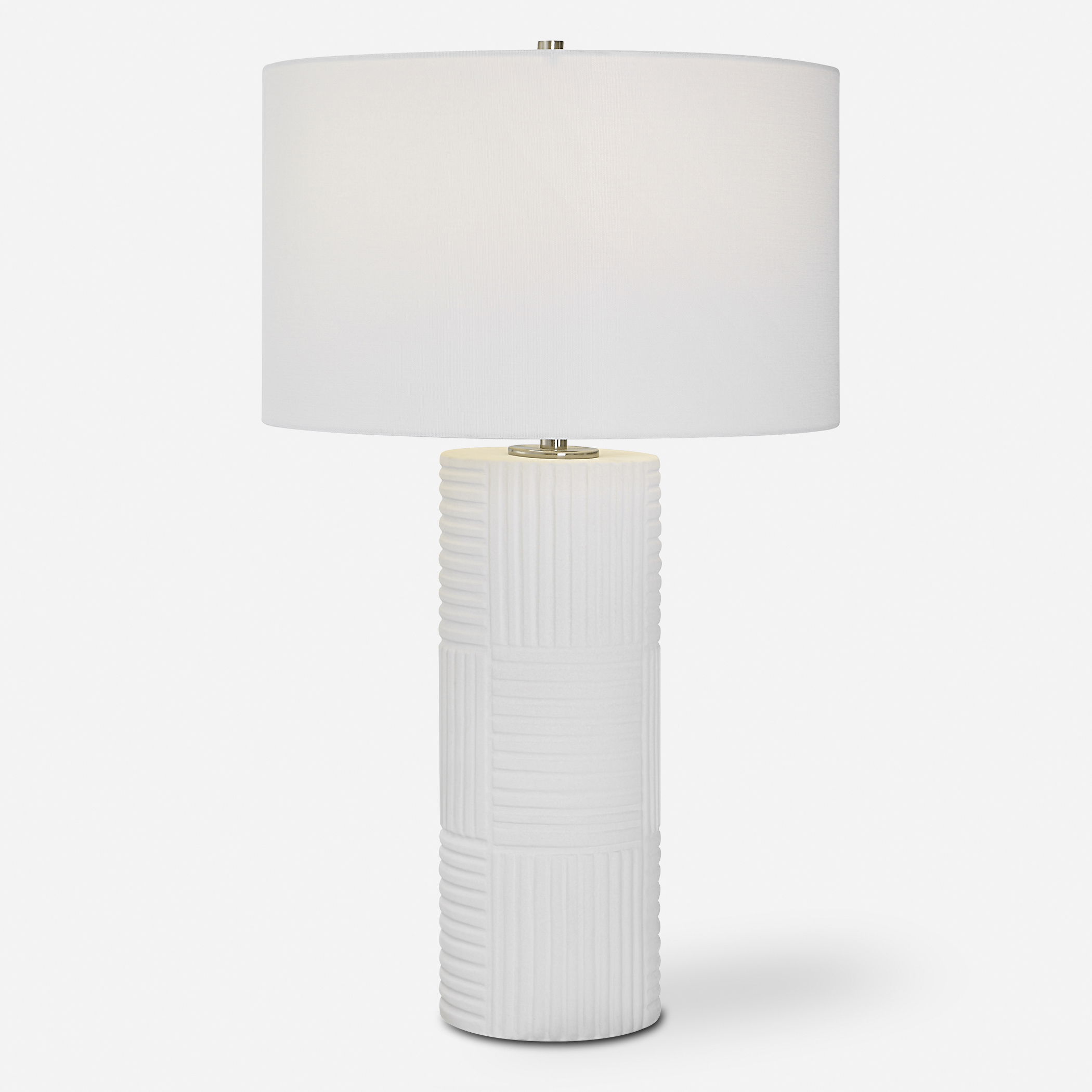 Patchwork White Table Lamp large image 