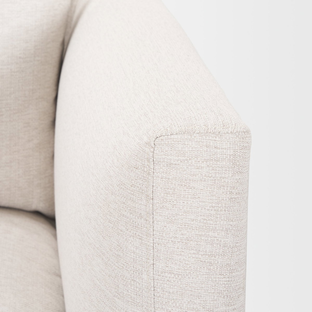 Halston Right Arm Sectional Piece Oatmeal Performance Fabric, Sectional Sofa by Mercana, 38.5" length x 38.5" width x 30.5" height View 10