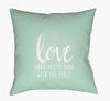 Love The Place Accent Pillow, Decorative Pillow by Surya, 18" length x 18" width thumbnail