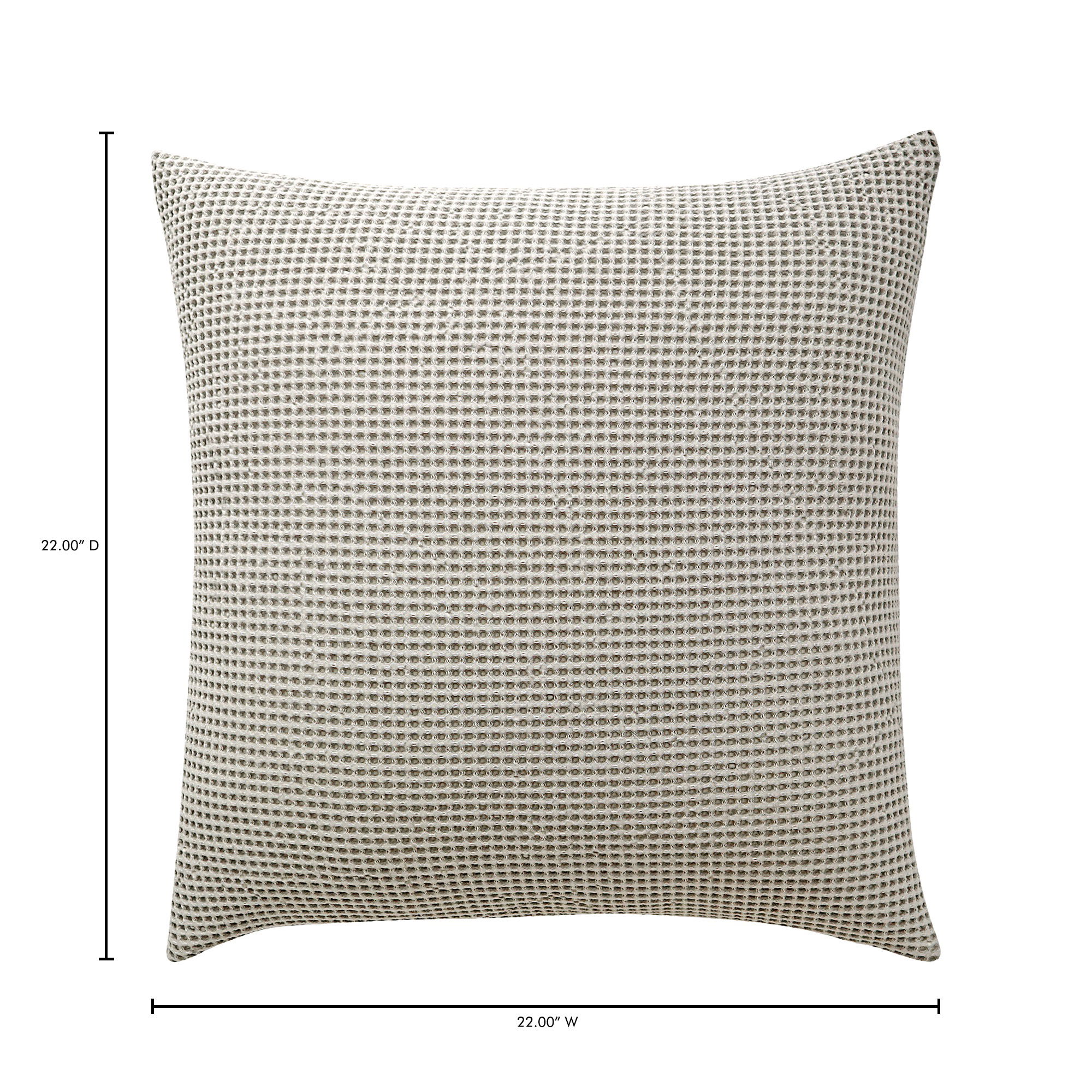 Ria Pillow Dove Grey, Decorative Pillow by Moe's Home, 22" width x 22" height x 3" depth View 6