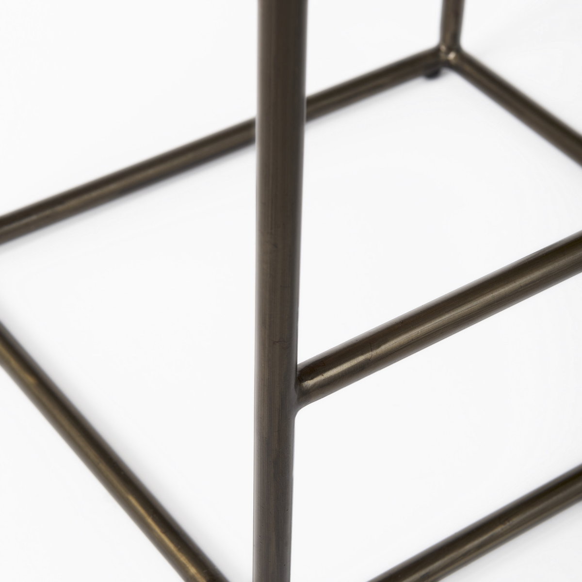 Clarissa Backless 26.25in Seat Counter Stool | Black Leather with Metal, Counter & Bar Stool by Mercana, 18" length x 16" width x 26" height View 9