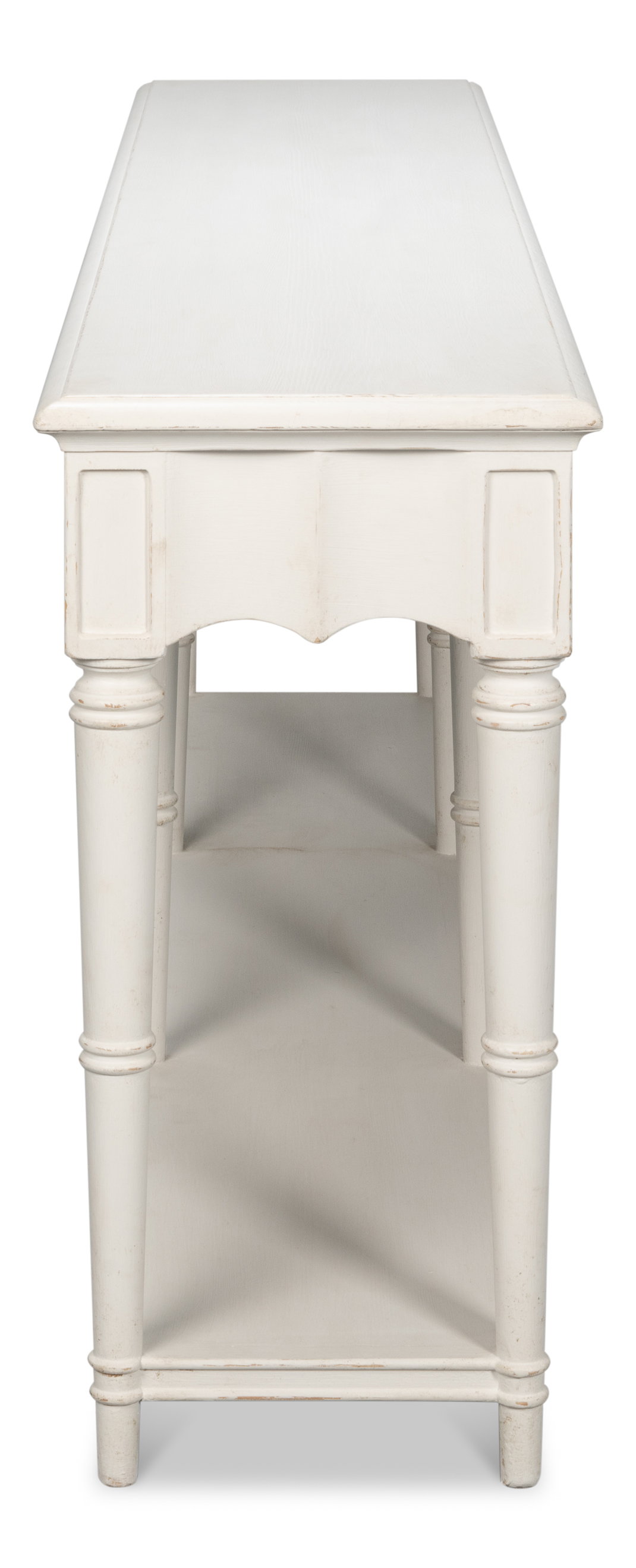 Chantal Console Table Antique White, by Sarreid, 1'6" length x 7'9" width x 3' height View 4