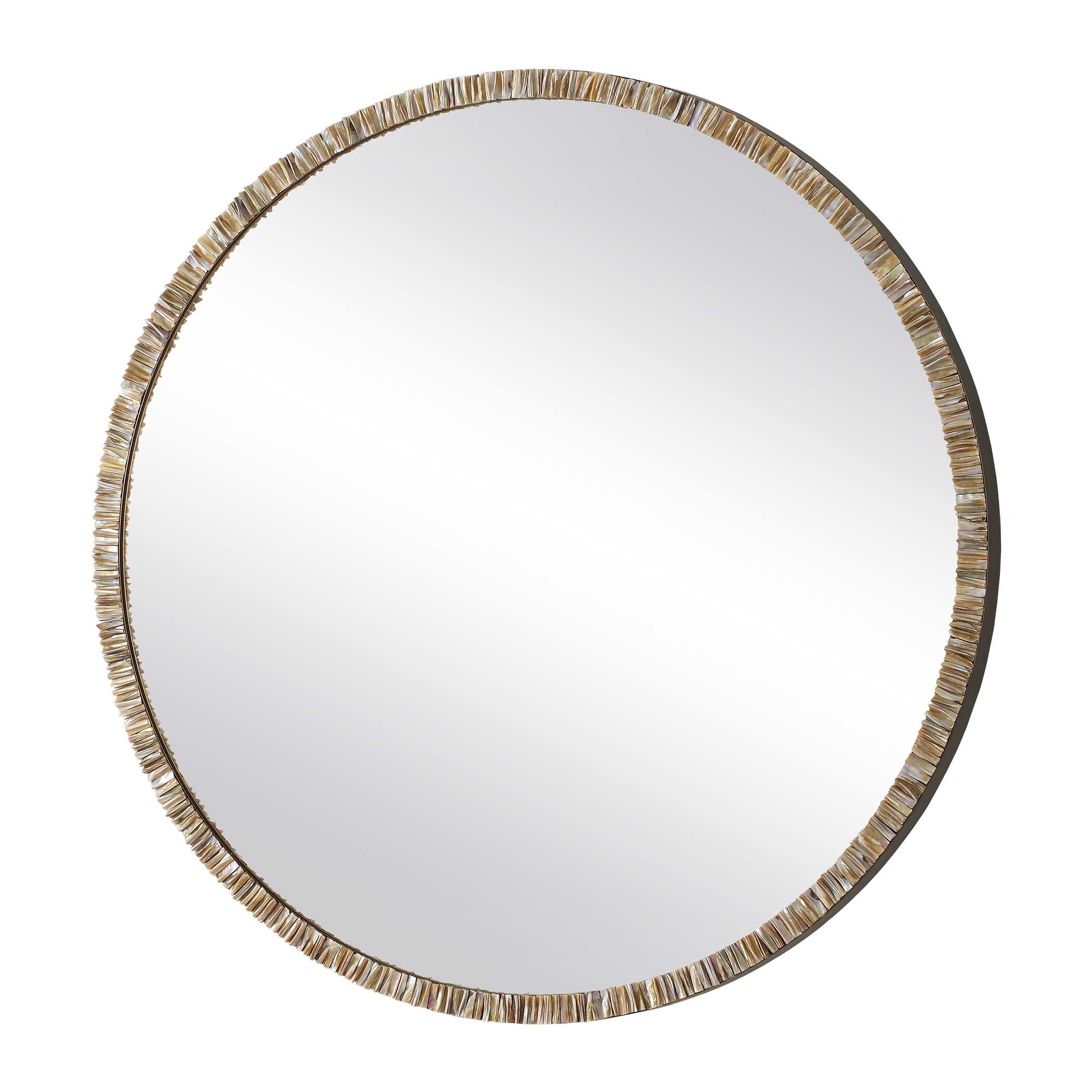 Odeon Shell Inlay Round Mirror large image 