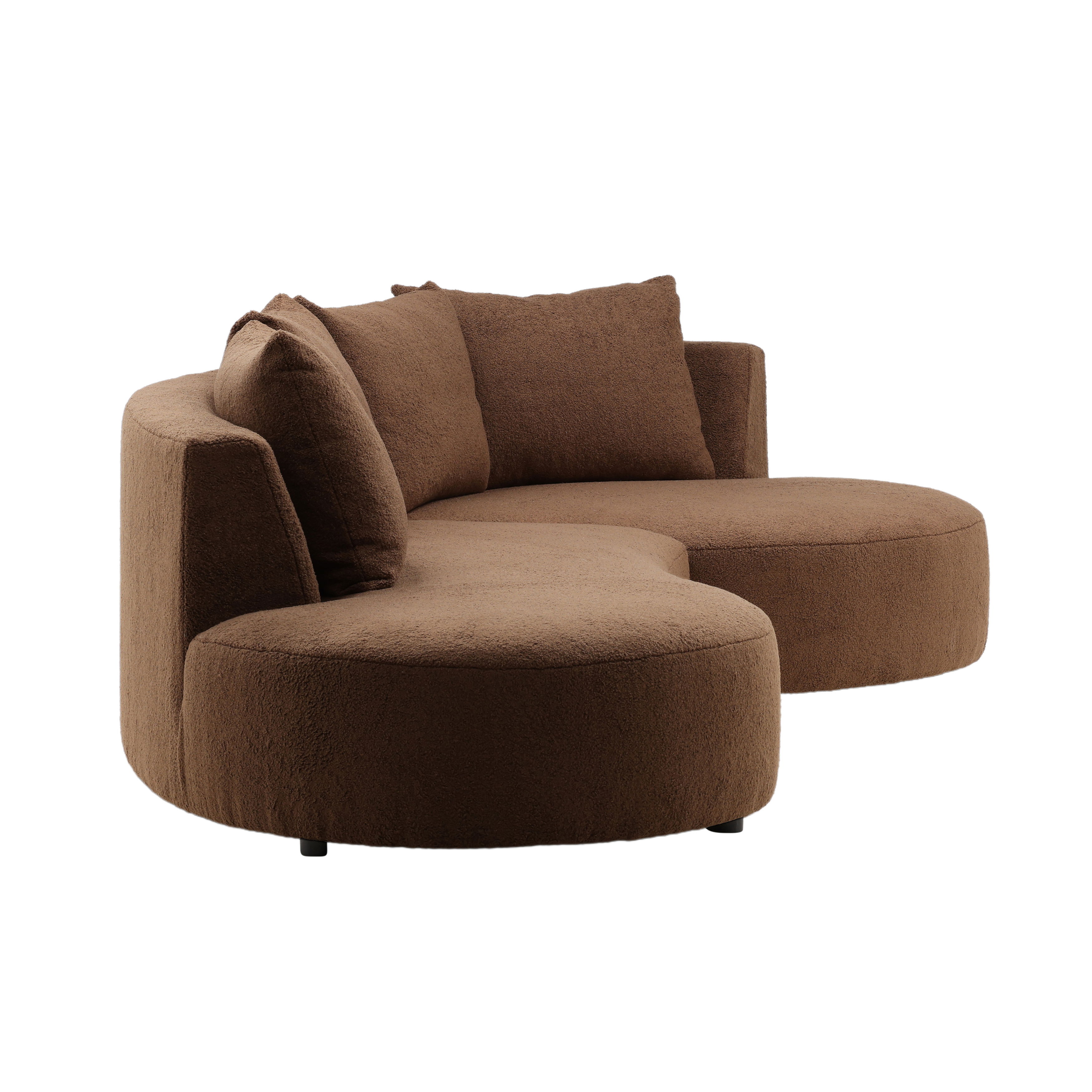 Sonia Chaise Sectional Brown large image 