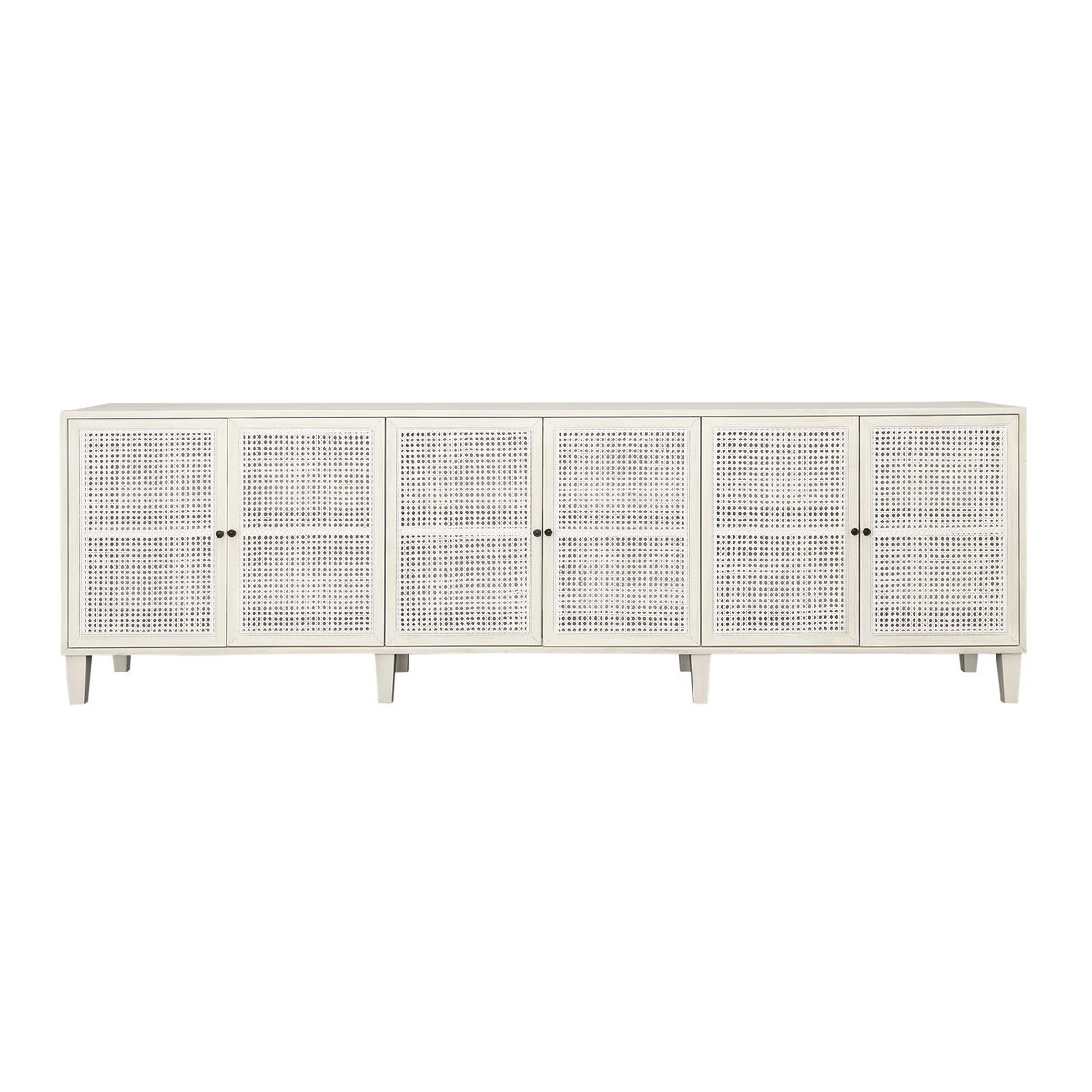 Lugano Sideboard White Wash, Sideboards & Buffet by Dovetail, 109" width x 34" height x 18" depth View 2