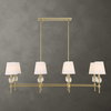 Arques 8 Light Linear Chandelier, Ceiling Light by Uttermost, 48" width x 14.5" height x 18.12" depth thumbnail 2