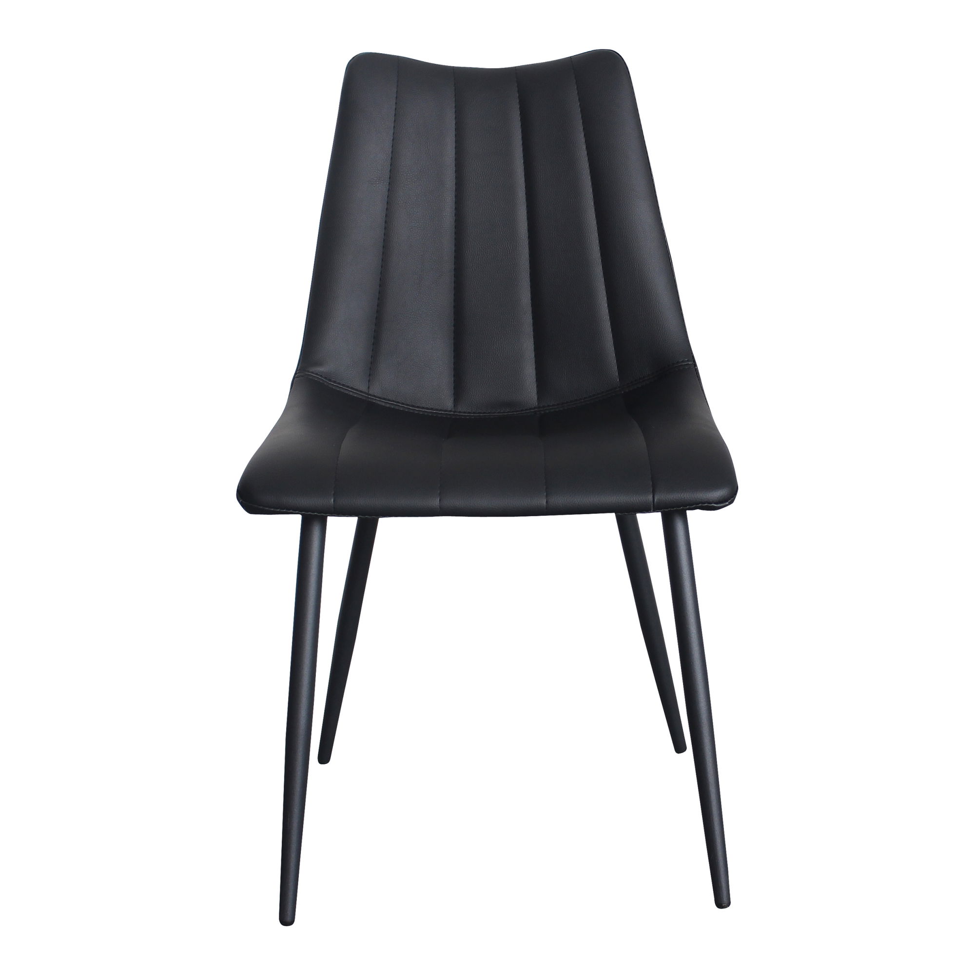 Alibi Dining Chair Matte Black - Set Of Two, by Moe's Home, 18" width x 33" height x 20" depth View 3
