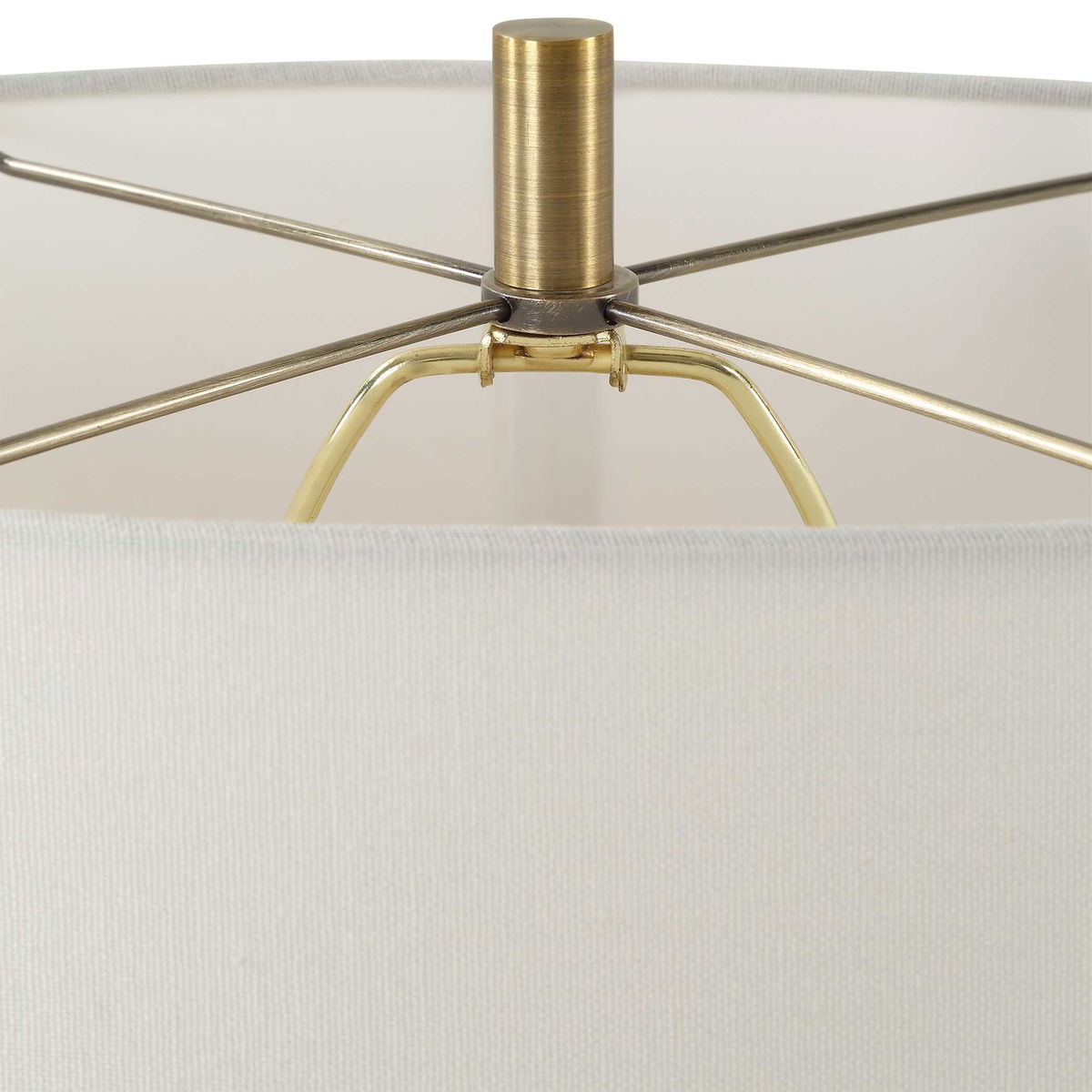 Promenade White Table Lamp, by Uttermost, 18" width x 33.25" height x 12" depth View 7