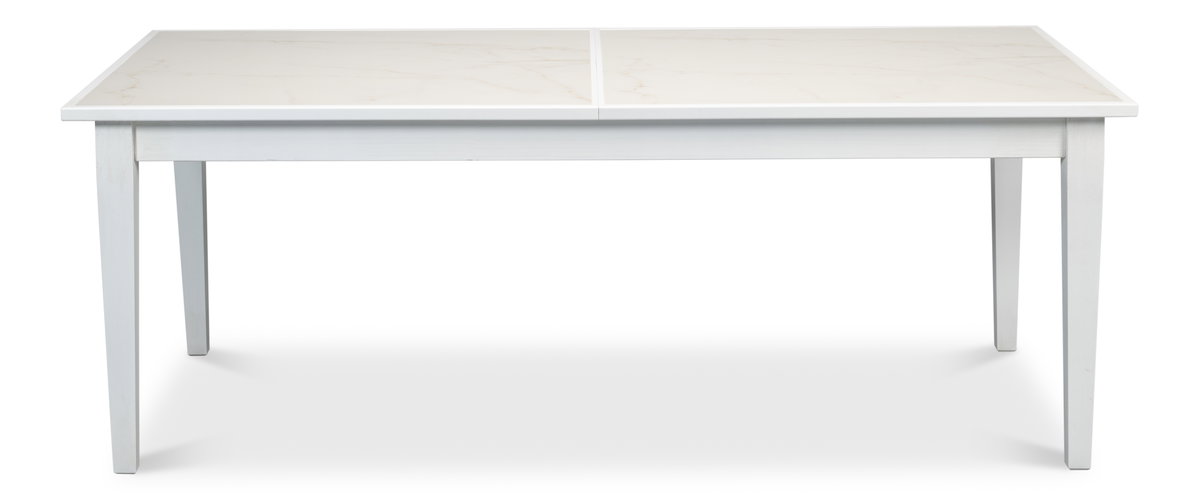 Elton Butterfly Dining Table White, by Sarreid, 3'5" length x 6'9" width x 2'6" height View 2