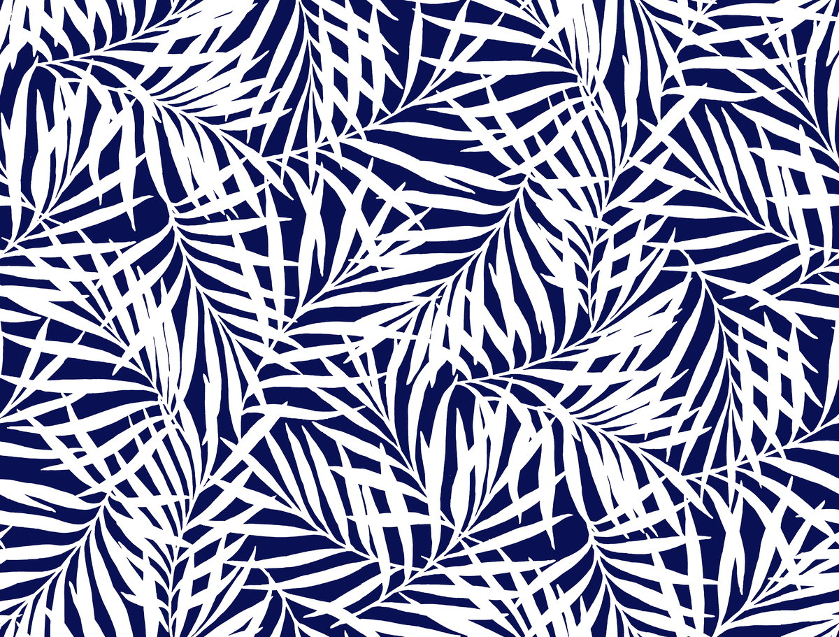 Oahu Fronds Blue Peel & Stick Wallpaper, by York Wall, 20' length x 2'3" width x 0.02" depth View 1