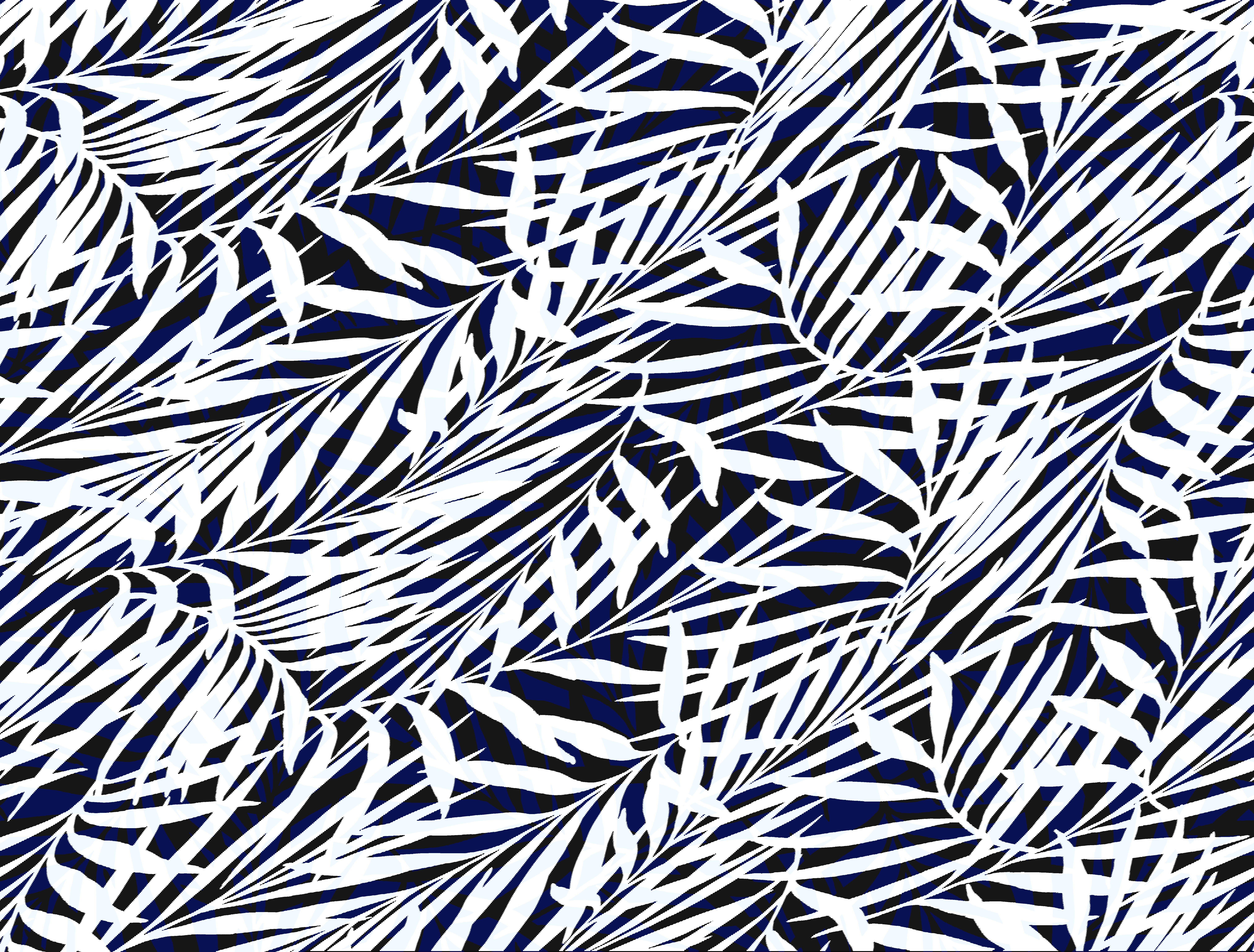 Oahu Fronds Blue Peel & Stick Wallpaper large image 