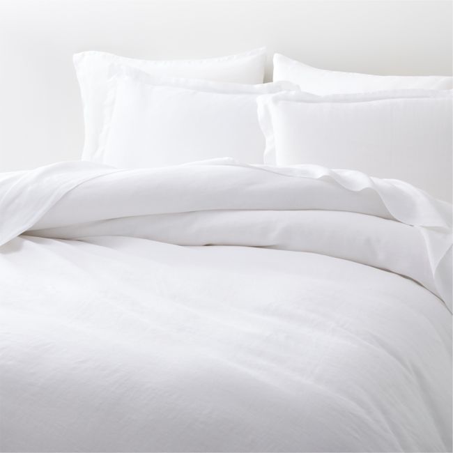 Online Designer Bedroom White Natural Hemp King Duvet Cover