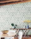 Royal Fern Damask Green Wallpaper thumbnail 1