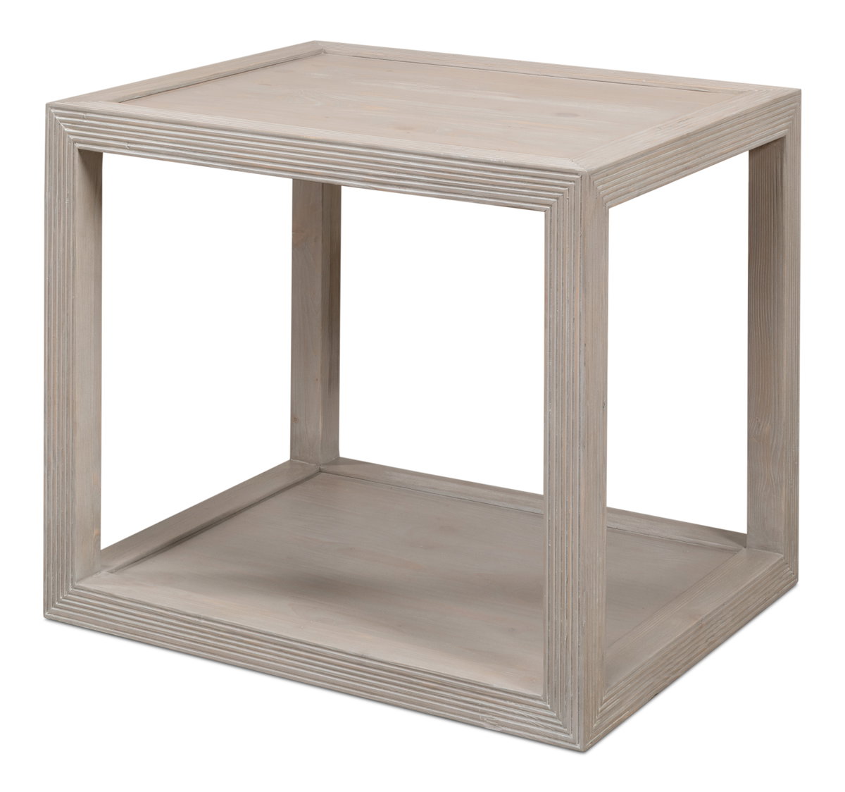 Camden Side Table, by Sarreid, 2'4" length x 1'10" width x 2' height View 1