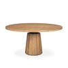 Swanson 60' Round Pedestal Dining Table | Modern | Light Brown Wood | Seats 6, by Mercana, 60" length x 60" width x 30" height thumbnail 1
