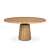 Swanson 60' Round Pedestal Dining Table | Modern | Light Brown Wood | Seats 6, by Mercana, 60" length x 60" width x 30" height thumbnail 1