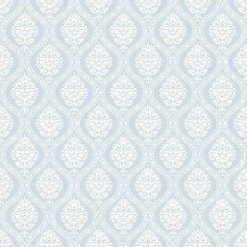 Petite Ogee Blue Wallpaper