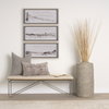 Jacklyn 22x22 Grey Linen Square Decorative Pillow Cover, by Mercana, 22" length x 22" width x 0.2" height thumbnail 2