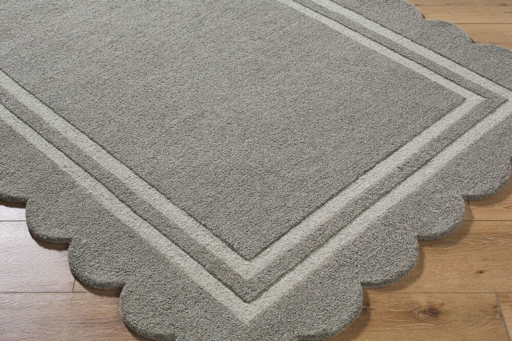Scalloped Handmade Rug large image 