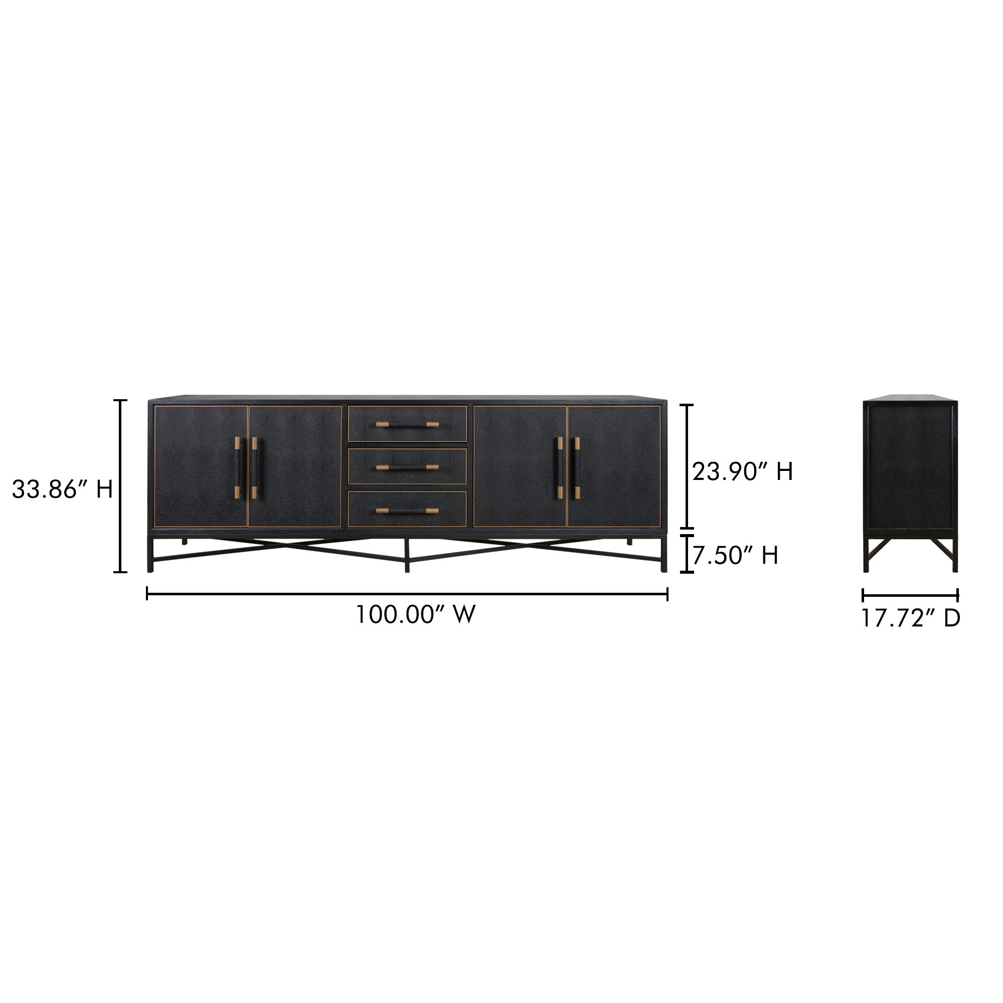 Mako Sideboard Large Black large image 