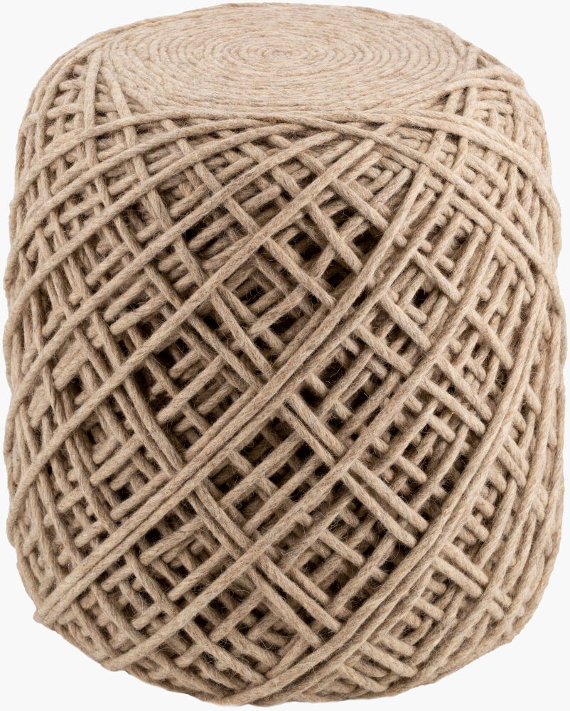 Xena Pouf, Ottoman by Surya, 16" width x 18" height